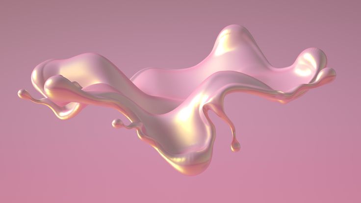 an abstract pink and white liquid swirl on a pink background with some light reflection in it