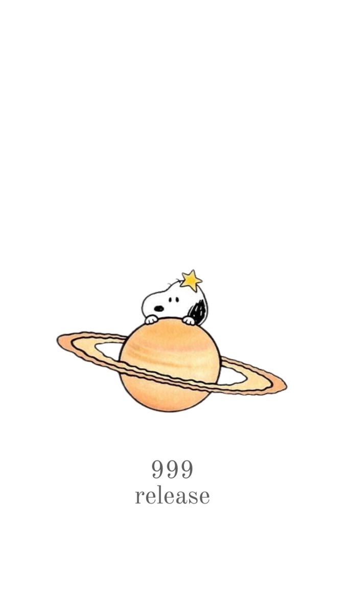 a cartoon dog sitting on top of a saturn with the caption 999 release