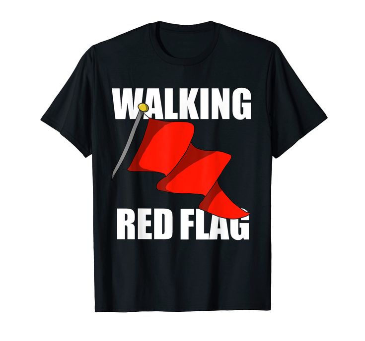 a black t - shirt with the words walking red flag on it