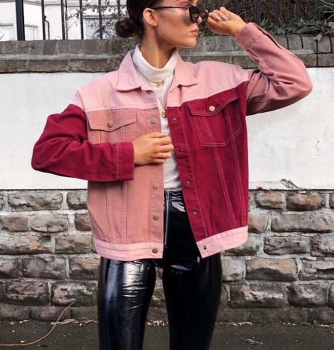 Style Année 80, Colour Blocking Fashion, Fall Fashion Coats, Color Block Jacket, Outfit Jeans, Mode Inspo, Jacket Brands, Fall Fashion Trends, Mode Inspiration