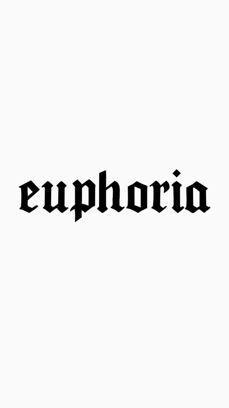 the word euphrio is written in black ink