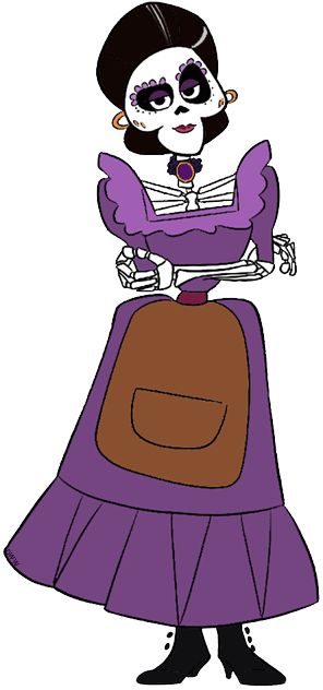 a woman in a purple dress holding a brown purse