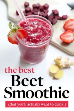 the best beet smoothie that you'll actually want to drink is on display