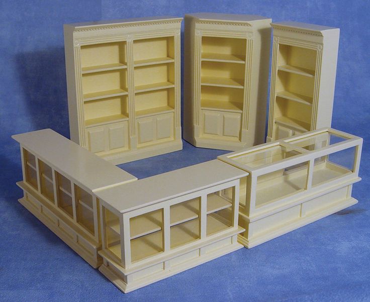 the model is made to look like it could be used as a bookcase or display case