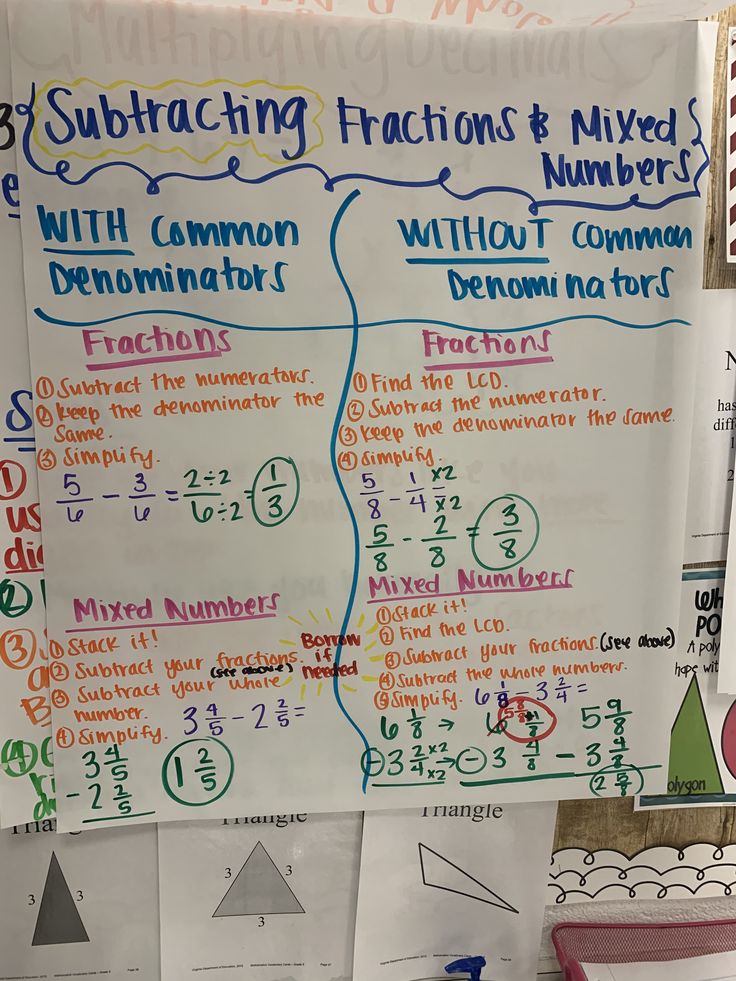 a white board with numbers and fractions written on it next to other paper work