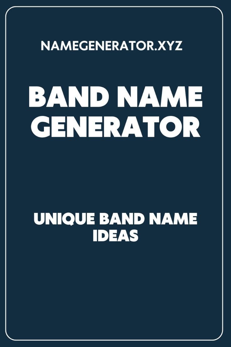 the band name generator is shown in white