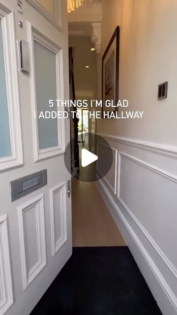 an image of a hallway with the words 5 things i'm glad added to the hallway