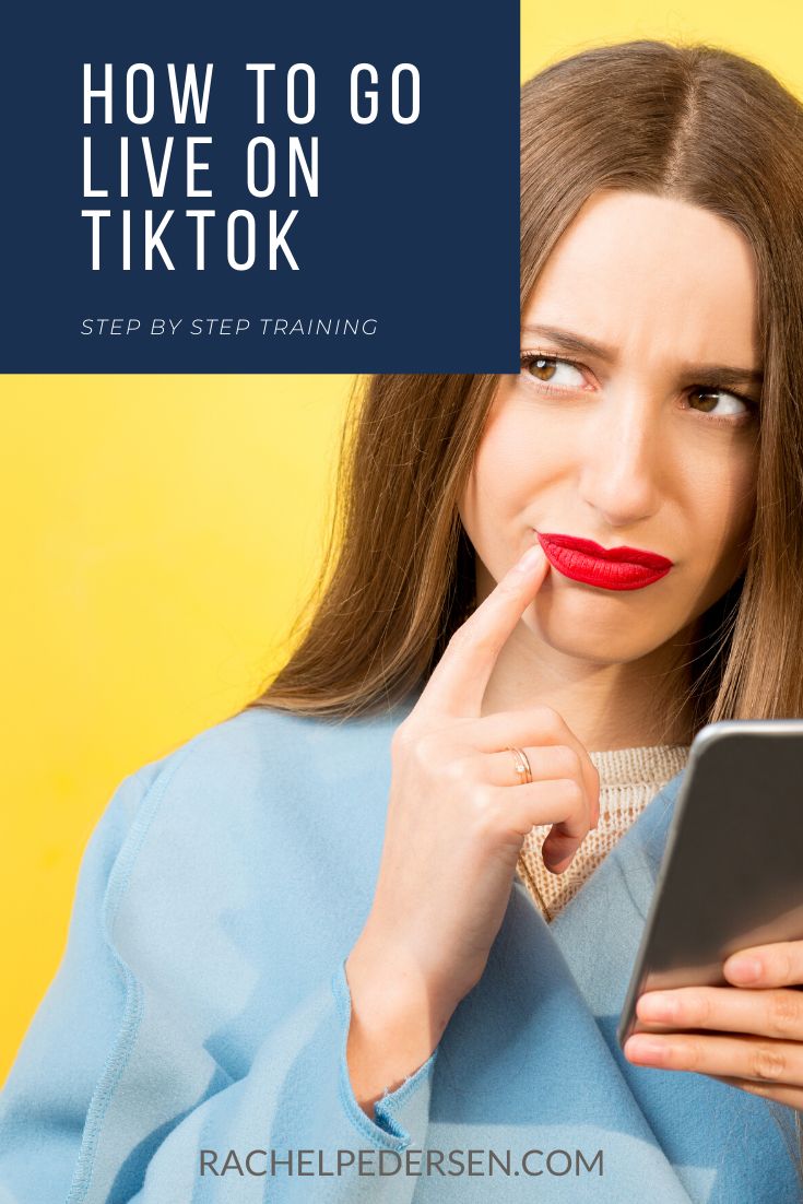 a woman looking at her tablet with the text how to go live on tiktok