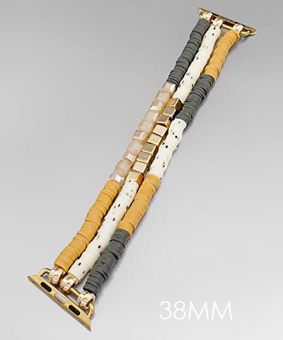 Achieve a unique style with this Three Row Square and Disk Watchband! Stand out from the crowd and show off your unique personality with this upright combo of square and circular links. Make a statement and declare that your style is one-of-a-kind!Details:- 38MM Trendy White Bracelet Strap Apple Watch Band, Trendy White Apple Watch Band With Bracelet Strap, Trendy White Watch Accessories With Bracelet Strap, Trendy White Bracelet Strap For Watches, Modern White Bracelet With Strap, Adjustable White Bracelet Strap Apple Watch Band, Adjustable White Apple Watch Bracelet Strap, Modern White Bracelet, Trendy Adjustable Rectangular Watch Accessories