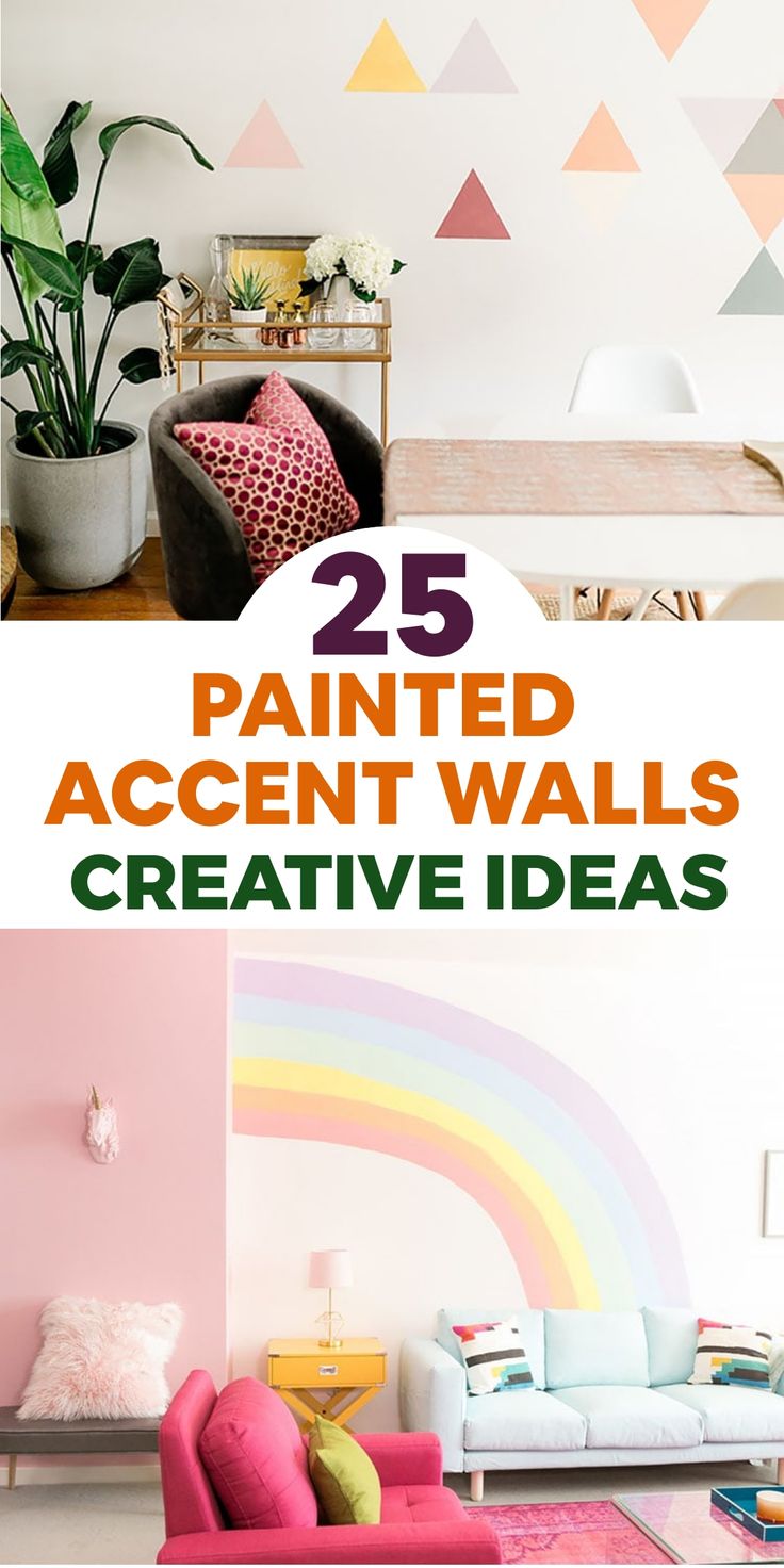 the 25 painted accent walls are great for any room in your home, and it's easy to do