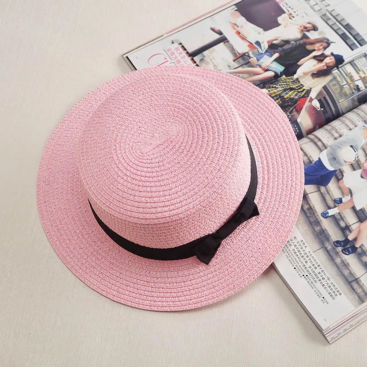 Elevate Your Summer Style Step into the sunshine with confidence and grace with our Classic Summer Panama Hat. Crafted from a blend of paper and straw materials, this hat is not just a fashion statement—it's a practical accessory designed to keep you cool and protected under the sun. Perfect for beach days, garden parties, or any casual outing, this hat combines elegance and functionality with its stylish flat brim and charming bowknot detail. Key Features Lightweight Material: Made from straw a Adjustable Straw Boater Hat For Summer, Adjustable Straw Boater Hat For Picnic, Adjustable Straw Boater Hat For Picnics, Beach Season Short Brim Boater Hat, Beach Season Paper Straw Boater Hat With Short Brim, Summer Straw Boater Hat For Picnic, Adjustable Summer Hats For Picnic, Adjustable Panama Hat For Summer Picnic, Spring Vacation Boater Hat With Uv Protection