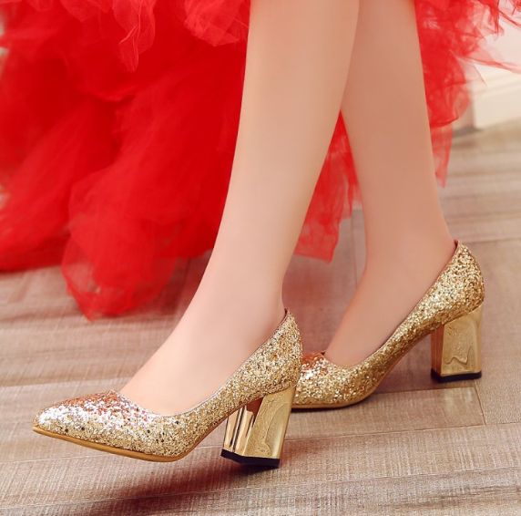 Heels: approx - cmPlatform: approx - cmColor: Red,Gold,SilverSize: US 3, 4, 5, 6, 7, 8, 9, 10, 11, 12(All Measurement In Cm And Please Note 1cm=0.39inch) Note:Use Size Us 5 As Measurement Standard, Error:0.5cm.(When Plus/Minus A Size,The Round And Shaft Height Will Plus/Minus 0.5CM Accordingly.Error:0.5cm) Note: The size you choose is US Size and 1CM=0.39inch. Size Guide: US 3=EU34=22CM,US 4=EU35=22.5CM,US 5=EU36=23CM, US 6=EU37=23.5CM,US 7=EU38=24CM,US 8=EU39=24.5CM, US 9=EU40=25CM,US 10=EU41=2 Fall Wedding Shoes, Heels Wedding Shoes, Glitter High Heels, Heels Wedding, Shoes Party, Chunky Heel Pumps, Wedding Shoes Heels, Womens Chunky Heels, Platform Heels Chunky