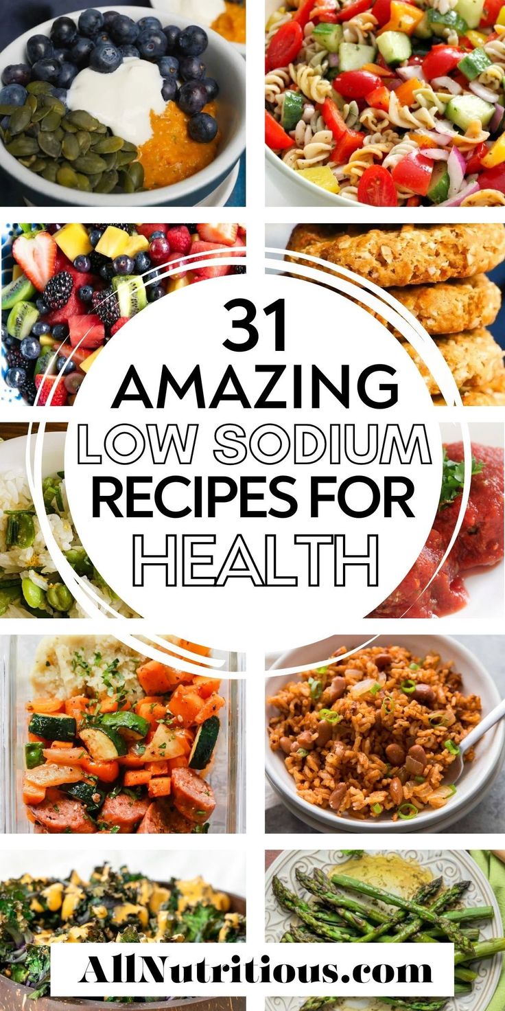 the cover of 31 amazing low - sodium recipes for health