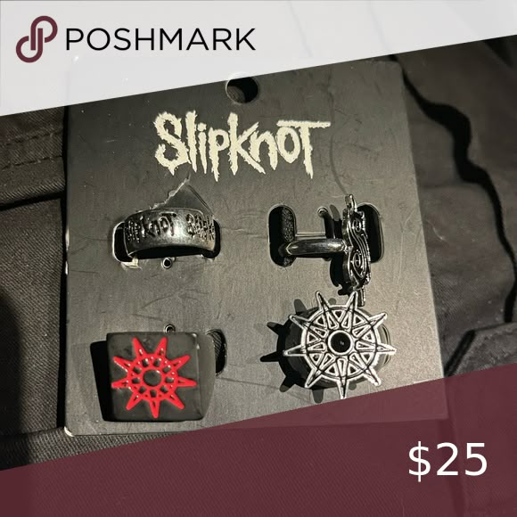 Slipknot 4 Ring Set Slipknot Jewelry, Yuki Core, Cool Pool Floats, Boyish Outfits, Slip Knot, Punk Accessories, Alt Style, Dope Jewelry, Emo Fashion