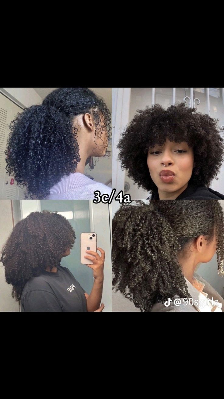 3c4a Natural Hair, 4a Curly Hair, Hair Styles Quick, 4a Curls, Hairstyles Sleek, 3c 4a Hair, 4a Natural Hair, Quick Curly Hairstyles, Long Natural Curly Hair