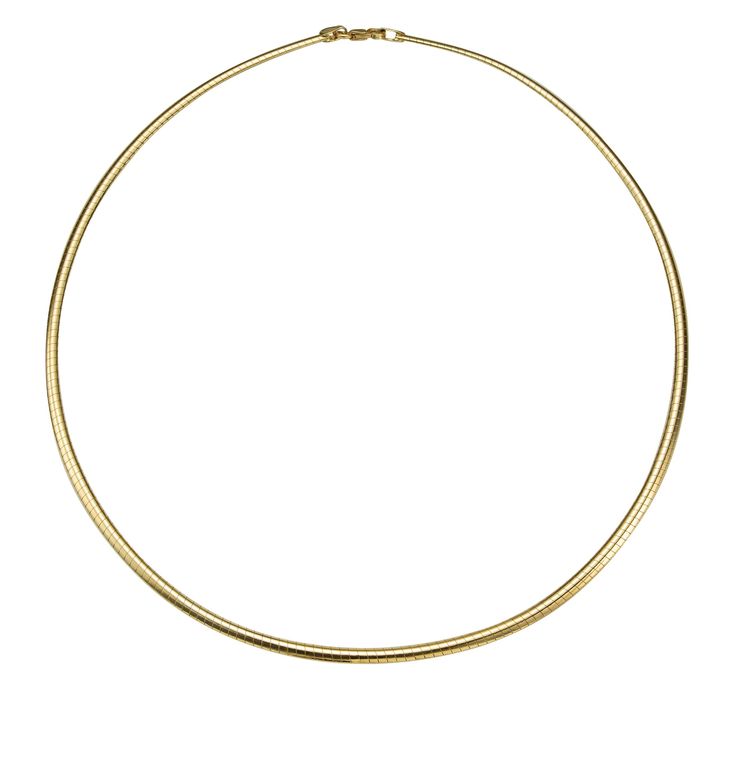 Smooth and sexy, behold the Dani necklace. Bound to become your best loved piece for years to come, it is simplicity itself. A golden circlet for your neck. It is manufactured in Italy, so you can trust that its made with care and expertise that come from being for centuries the centre of gold jewelry industry. The craftsmanship and quality are unparalleled. 14k yellow gold Made in Italy 16" length Classic Full Circle Formal Jewelry, Yellow Gold Halo Round Jewelry, Yellow Gold Single Strand Necklace, Yellow Gold Single Strand Round Necklace, Timeless Single Strand Round Necklace, Elegant 14k Gold Hoop Necklace, Timeless Halo Necklace, Elegant Gold Round Custom Necklace, Elegant 14k Gold Full Circle Necklace