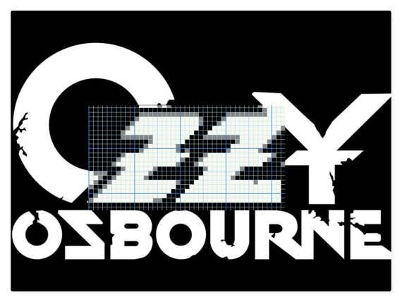 the osbourne logo on a black background