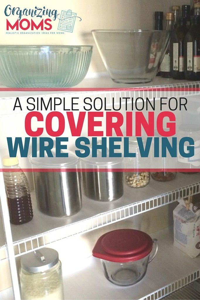 a simple solution for covering wire shelving