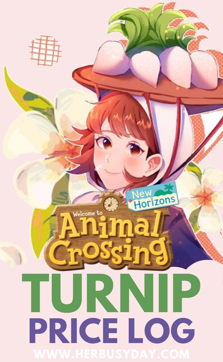 an animal crossing poster with the words, turnip price log