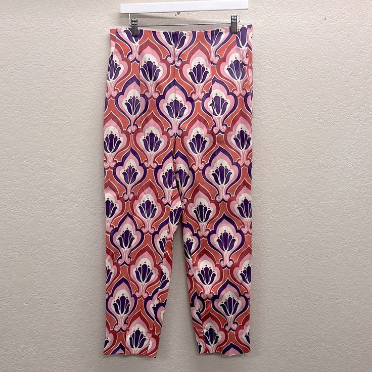 New With Tags! Price Tag Is Removed. High Waisted And Stretchy. Has Zipper Closure In The Front. Waist: 15.5” Rise: 12.5” Inseam: 26” Zara High Waist Purple Bottoms, Zara Multicolor Workwear Bottoms, Purple Tapered Leg Bottoms For Spring, Stretch Ankle-length Purple Pants, Zara Purple Bottoms For Spring, Purple Stretch Ankle-length Pants, Fitted Purple Tapered Leg Pants, Spring Purple Zara Bottoms, Zara Stretch Multicolor Bottoms