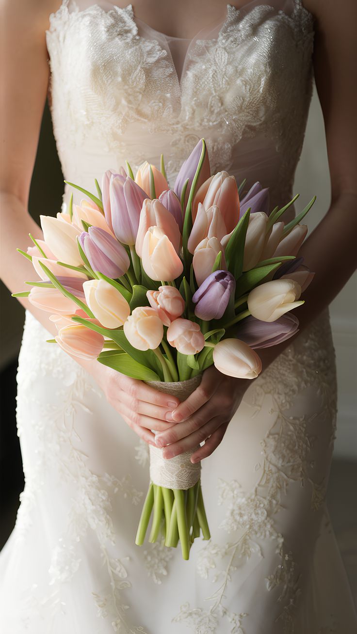 Enchanting Pastel Dream Tulip Wedding Bouquets Tulip And Rose Bouquet Wedding, Spring Tulip Wedding, Iris And Tulip Bouquet, Pastel Tulips Bouquet, Hand Bouquet Wedding Pastel, Lily Hand Bouquet Wedding, Tulip Flower Bouquet Wedding, Small Flower Bouquet Wedding, Wedding Flowers Tulips Bouquet