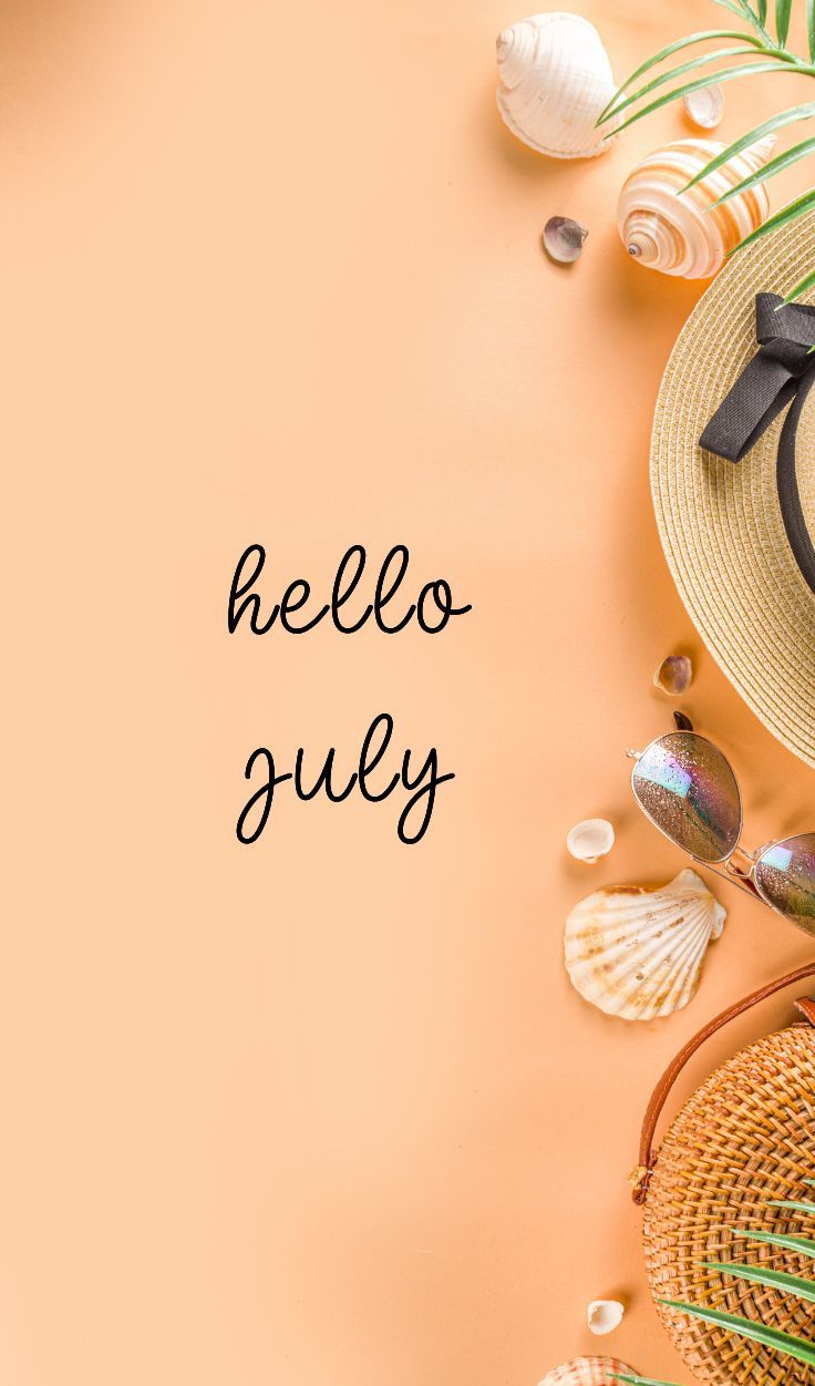 a hat, sunglasses and other items are laid out on an orange background with the words hello gully