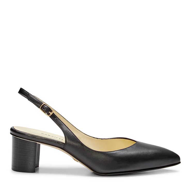 Emma Sling – Sarah Flint Block Heel Slingback, Sarah Flint, Shoe Ideas, Leather Block Heels, Sling Back, Sling Backs, Leather Heels, Calf Leather, Block Heels