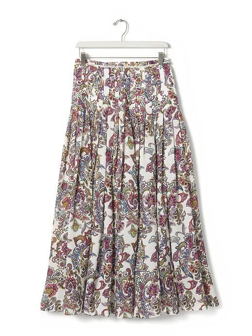 You can't go wrong with our paisley print maxi skirt | Banana Republic Flared Skirt With Fitted Waist And Lining, Fitted Tiered Maxi Skirt With Pleated Waist, Fitted Full Skirt With Elastic Waistband, Fitted Waist Skirt For Summer, Summer Lined Skirt With Fitted Waist, Spring Pleated Skirt With Fitted Waist, Spring Gathered Skirt With Fitted Waist, Summer Gathered Skirt With Fitted Waist, Relaxed Tiered Skirt With Pleated Waist