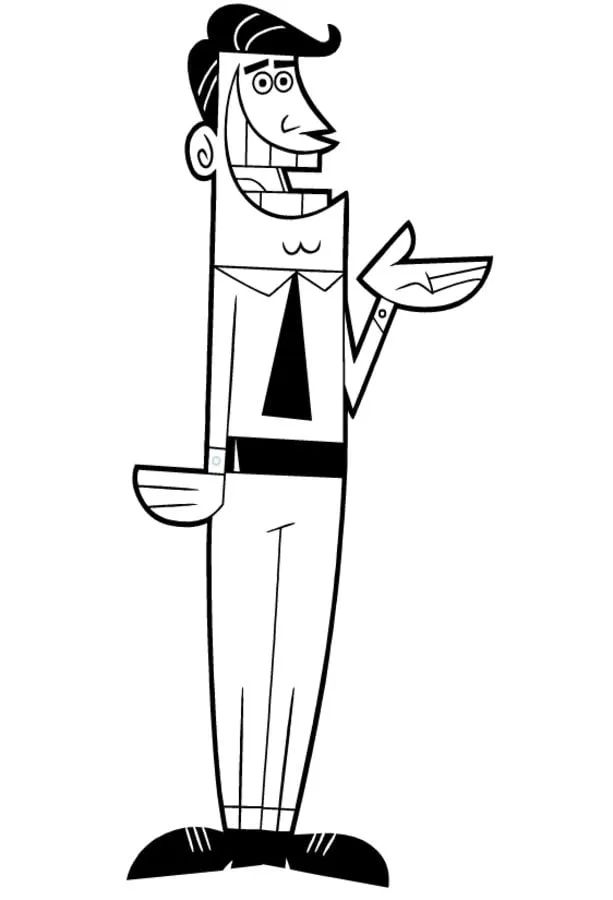 a black and white cartoon character holding a plate