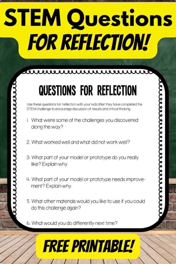 STEM Reflection Questions Stem Books, Stem Lab, Process Engineering, Engineering Challenge, Engineering Design Process, Stem Ideas, Stem Challenge, Reflection Questions, Vocabulary List