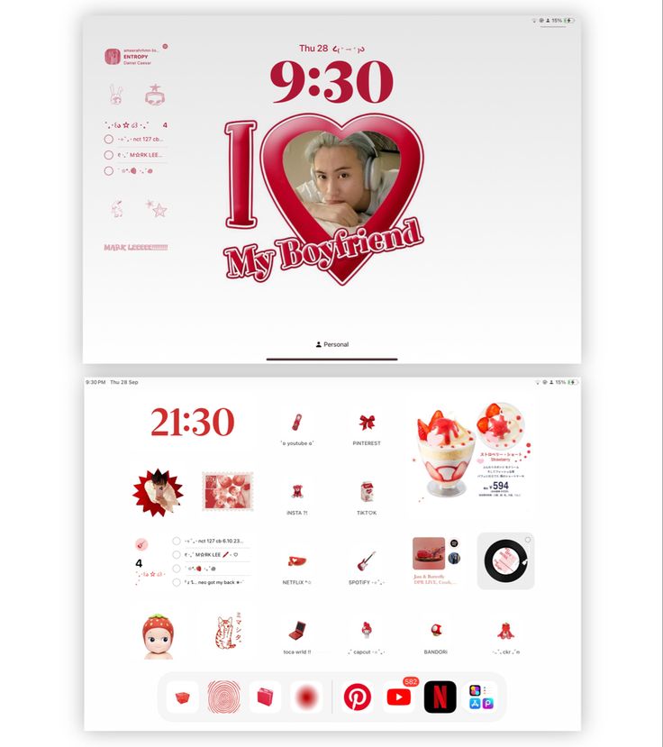 Ipad Layout Ideas Kpop, Ipad Homescreen Ideas Ios 17, Ipad Ios 17 Homescreen, Ios Theme Kpop, K Pop Ipad Layout, Ios Wallpaper Ipad, Red Ipad Wallpaper Aesthetic, Nct Ios Layout, Ipad Homescreen Layout Ideas