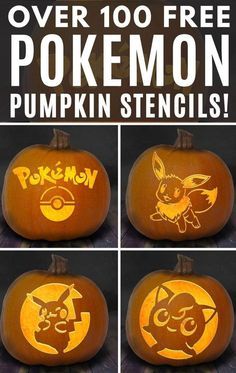 pumpkin carving instructions for pokemon pumpkin stencils