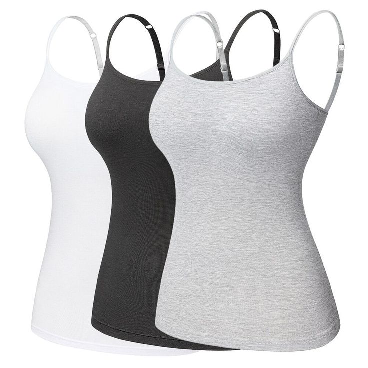 These Cotton Camisole For Women have adjustable straps giving you the extra convenience of adjusting to your fit. Our products are dyed using organic material which is easy on your skin and environment. Your fashion partner for every occasion. It's best suitable for exercises, gym workouts, yoga, running, and daily wear. Specification: Support Type: Wire Free Control Level: Light Material: Viscose Shapewear: Tops Item Type: Shapers Fabric Type: Broadcloth Gender: Women Size: S-2XL Color: Black/W Home Shopping, Cotton Camisole, Shapewear Tops, Womens Camisoles, Yoga Exercise, Spaghetti Strap Tank Top, Women's Shapewear, Perfect Woman, Shelf Bra