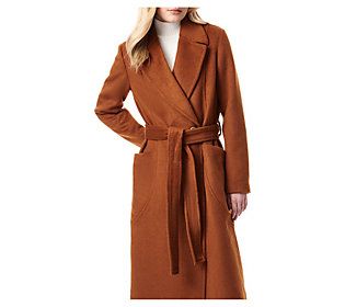 Bernardo Modern Trench Coat - QVC.com Classic Outerwear With Belted Cuffs For Daywear, Timeless Outerwear With Belted Cuffs For Work, Modern Collared Outerwear For Work, Elegant Collared Outerwear With Belted Cuffs, Solid Outerwear With Belted Cuffs For Work, Fall Office Outerwear With Belted Cuffs, Modern Outerwear With Button Closure For Work, Outerwear With Belted Cuffs And Lapel Collar For Work, Timeless Belted Outerwear For Work