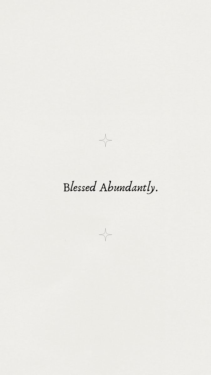 the words are written in black and white on a piece of paper that says, blessing abundant