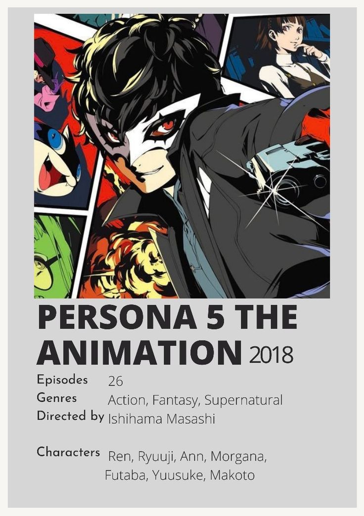 the poster for persona 5 the animation