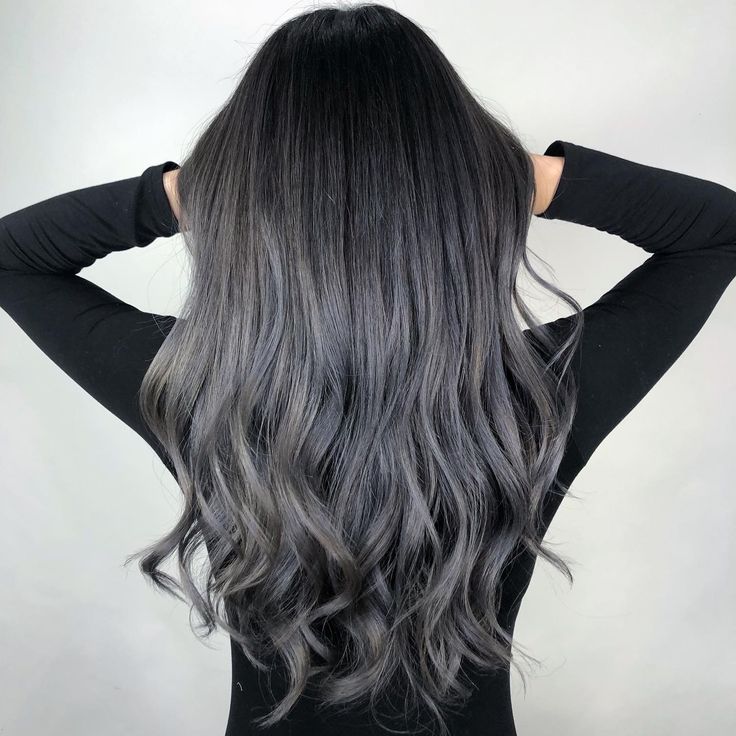 Dark Ash Gray Balayage, Dark Ash Grey Balayage, Dark Ash Gray Hair Color, Dark Grey Balayage, Grey Bayalage Hair, Dark Ash Grey Hair Color, Black Ash Hair, Dark Ash Gray Hair, Gray Balayage On Dark Hair