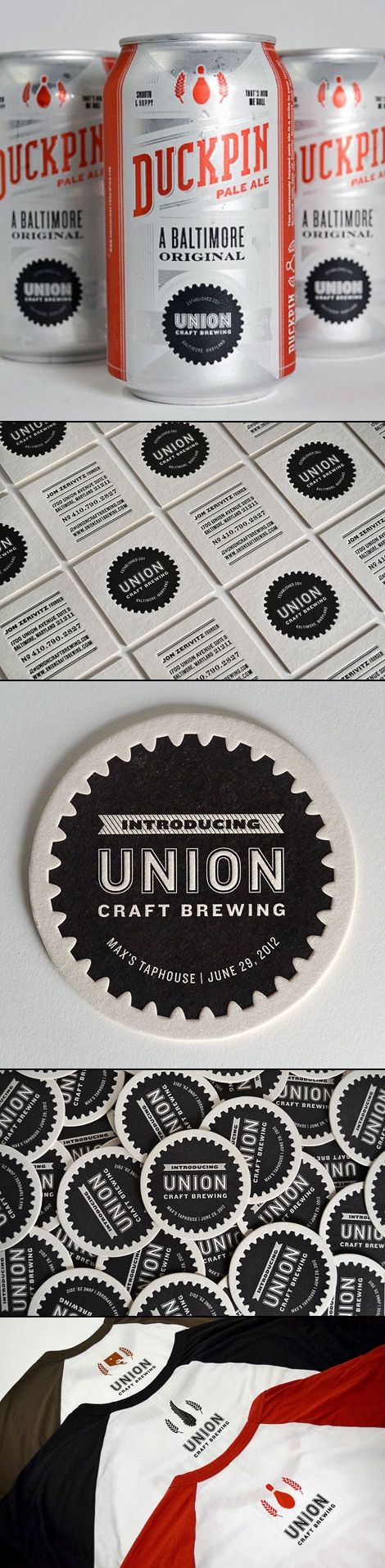 Union Craft Brewing | Gilah Press + Design Red Packaging Design, Craft Beer Design, Red Packaging, Hipster Design, Alcohol Packaging, Graphic Design Collection, Craft Packaging, Beer Packaging, Beer Design