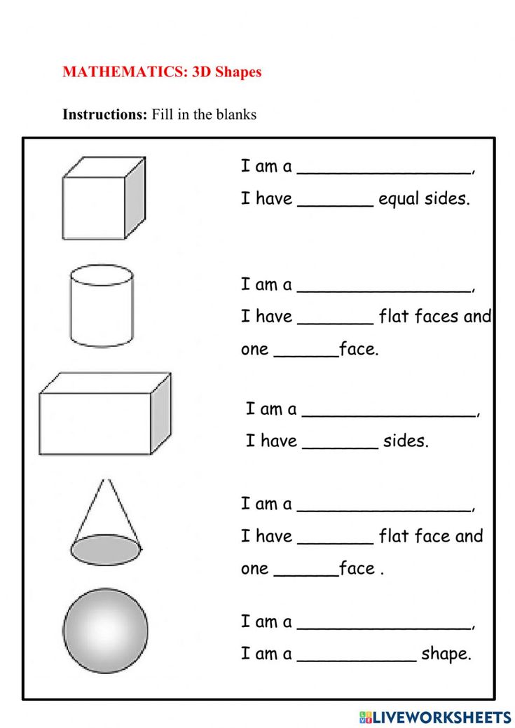 worksheet for grade 1 math practice with pictures and words to help students learn shapes