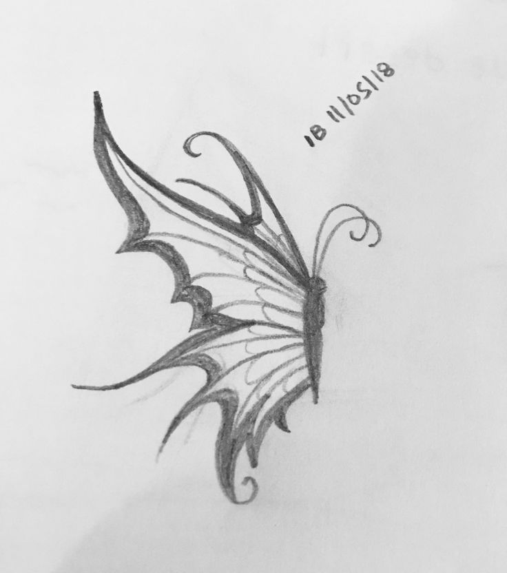 a black and white drawing of a butterfly with words written on it's wings