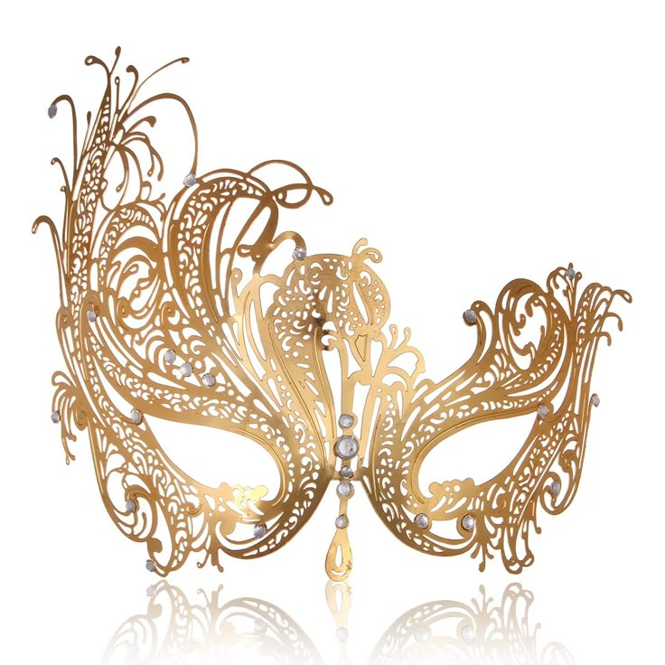 PRICES MAY VARY. Unique Design : Filigree metals are soft and bendable so they can be easily adjusted to your face. We use elastic bands which allows you to adjust the mask to your head depending on your preference. You will feel very comfortable even won't notice that you're wearing them. Steal The Spotlight : Our chic, intricate and absolutely gorgeous filigree masks are guaranteed to make everyone in the party admire the drama and mystery it brings to your costume. Its rhinestone embellishmen Prom Night Ideas, Masquerade Ball Dance, Mardi Gras Masquerade Party, Masquerade Mask Costume, Royalty Theme, Christmas Masquerade, The Mask Costume, Quince Stuff, Mardi Gras Masquerade