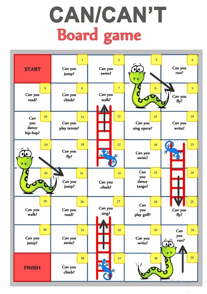 a board game with two snakes and ladders on it, which are labeled in red