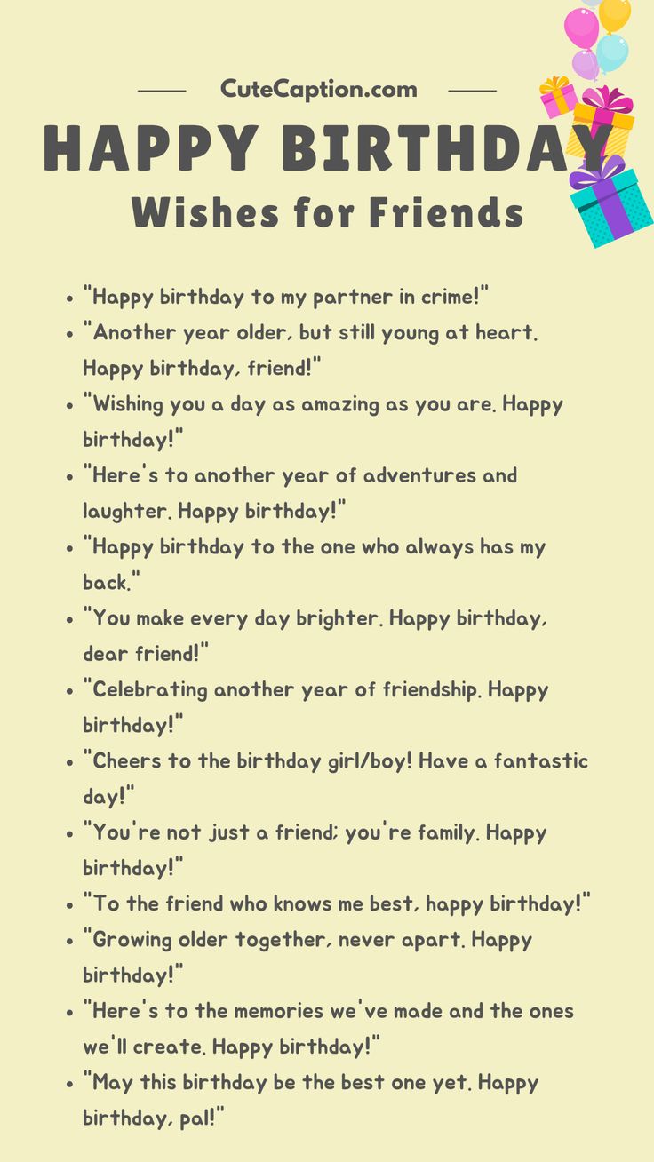 Happy birthday wishes to a friend Wishes Birthday Best Friend, Wishing Birthday To Friend, How To Wish Your Best Friend Birthday, Birthday Wish Caption For Best Friend, Caption For Happy Birthday, How To Wish Birthday To Friend, One Line Birthday Wishes For Best Friend, Hbd Wishes For Best Friend, Aesthetic Wishes For Birthday