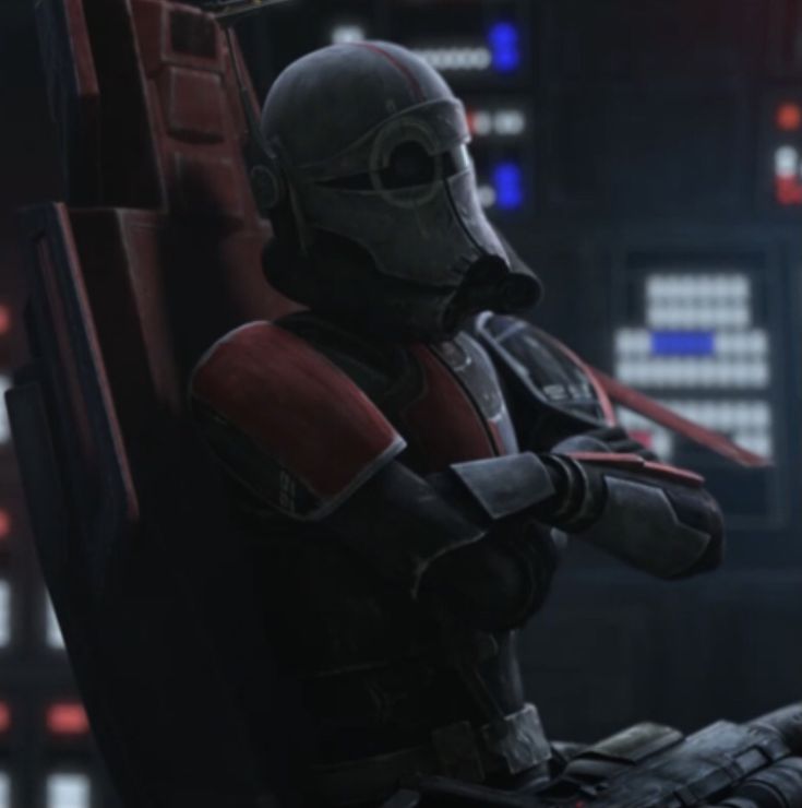 star wars the old republic character sitting in a chair with his arms crossed and looking at something