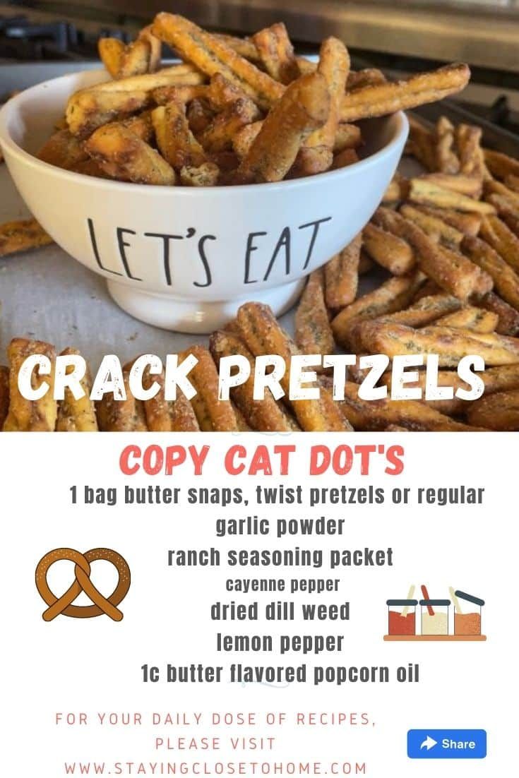 an advertisement for cracker pretzels with the caption, copy cat dots