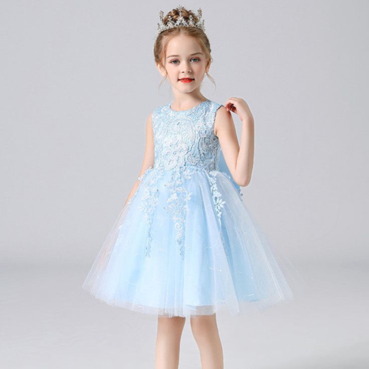 This elegant Pastel Color Princess Lace Dress will be your little girl's favorite. It is so versatile that it can be worn on any occasion with its plain but exquisite design. Features: Elegant knee-length dress. Sleeveless with tutu skirt style. Embroidered flower appliques. Big ribbon in the back. Fabric & Care: Made of high-quality polyester, mesh, and cotton materials. Hand-wash preferred. Do not bleach. Size Chart (Inches): Please order one size bigger for comfort and a better fit, especiall Princess Style Sleeveless Dress For Summer Pageant, Princess Style Sleeveless Dress For Summer Pageants, Princess Style Sleeveless Summer Dress For Pageant, Princess Style Tulle Sleeveless Dress For Pageants, Princess Style Tulle Sleeveless Dress For Pageant, Princess Style Sleeveless Tulle Dress For Pageant, Sleeveless Tulle Princess Dress For Spring, Princess-style Sleeveless Tutu Dress For Dress-up, Princess Style Sleeveless Tutu Dress For Dress-up