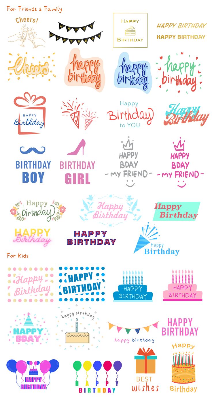 a bunch of different types of birthday cards