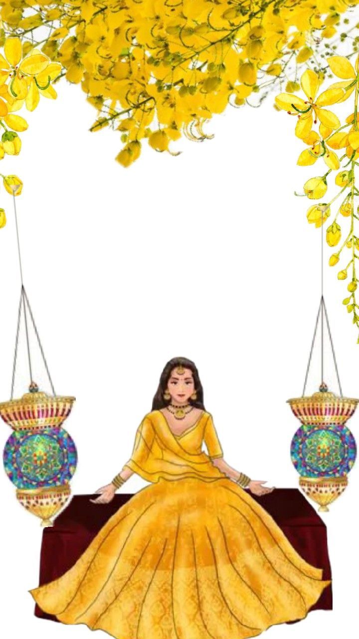 a woman in a yellow dress sitting on a swing