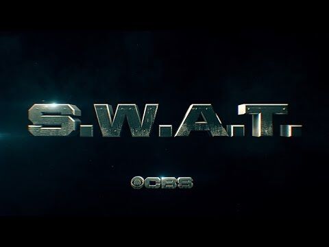 the logo for s w a t is shown on a black background with silver letters