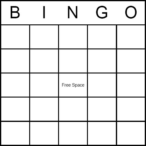 a printable game board with the words'free space'in black and white